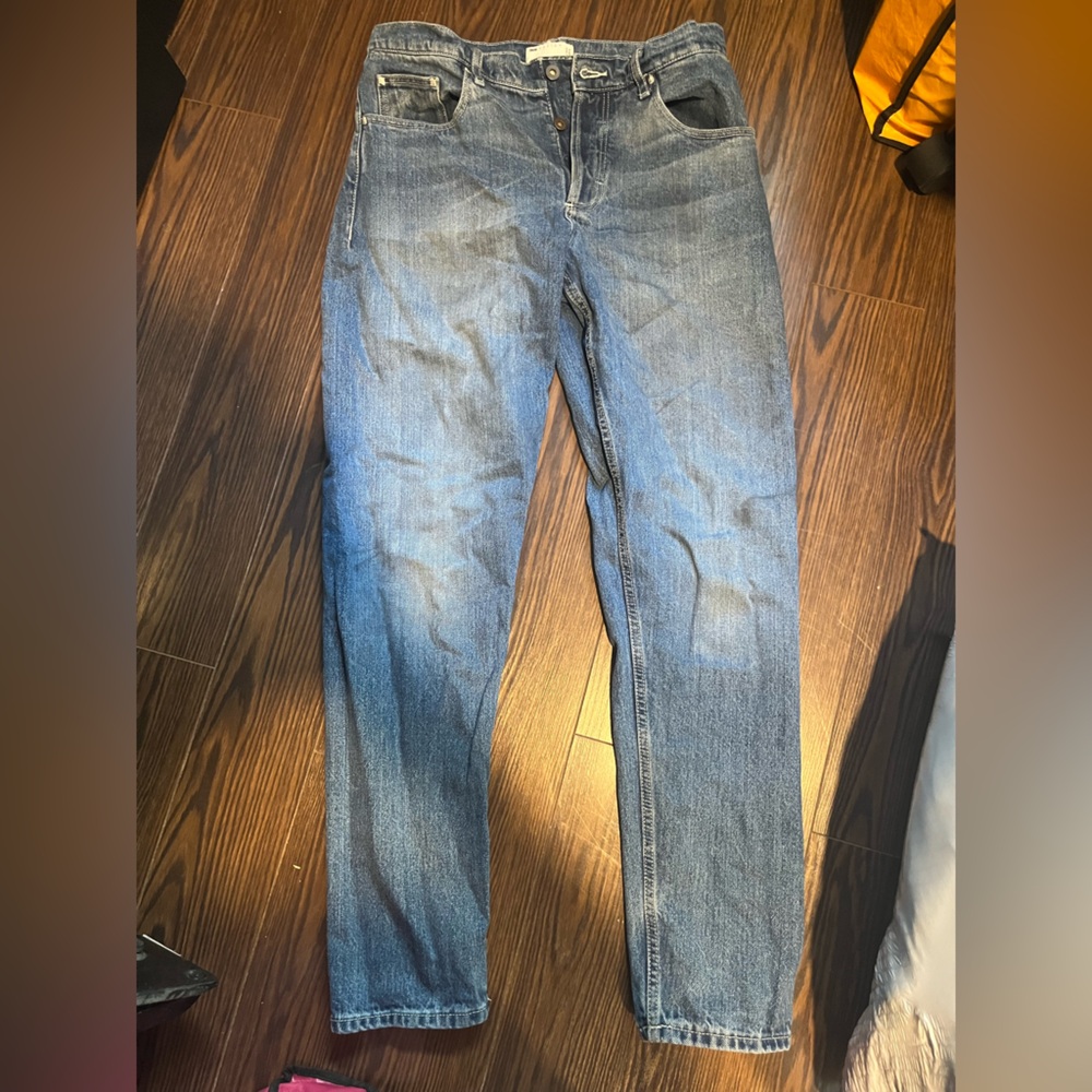 COPY - ASOS Blue Straight Jeans with Vintage Fading